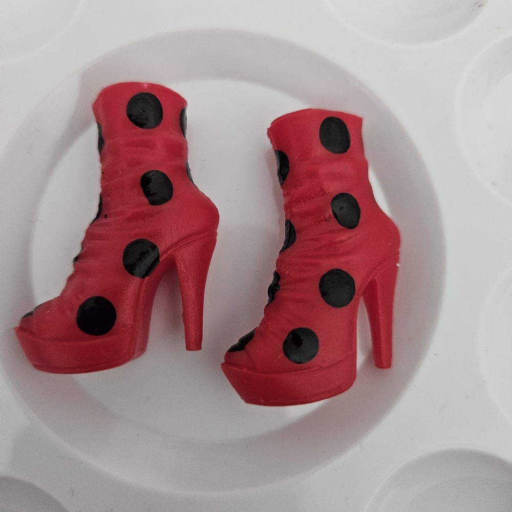 Red and Black Polka Dot monster High Dolls  Boots